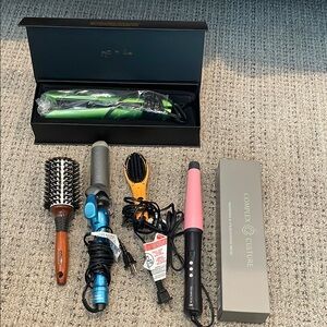 🔥 6-Piece Hair Tool Bundle – Straighteners, Curlers & More! 🔥